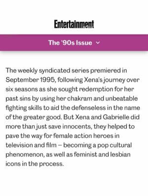 Lucy Lawless Instagram - Wow! Thanks to @mekishana Pierre for this really cool new form of article. She’s cut it together like a documentary. Fantastic. I especially love the quotes from Bruce Campbell @shemp_malone #xena

link in bio to full article