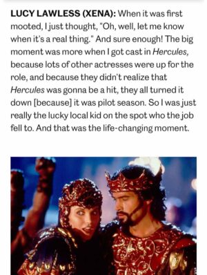 Lucy Lawless Instagram - Wow! Thanks to @mekishana Pierre for this really cool new form of article. She’s cut it together like a documentary. Fantastic. I especially love the quotes from Bruce Campbell @shemp_malone #xena

link in bio to full article