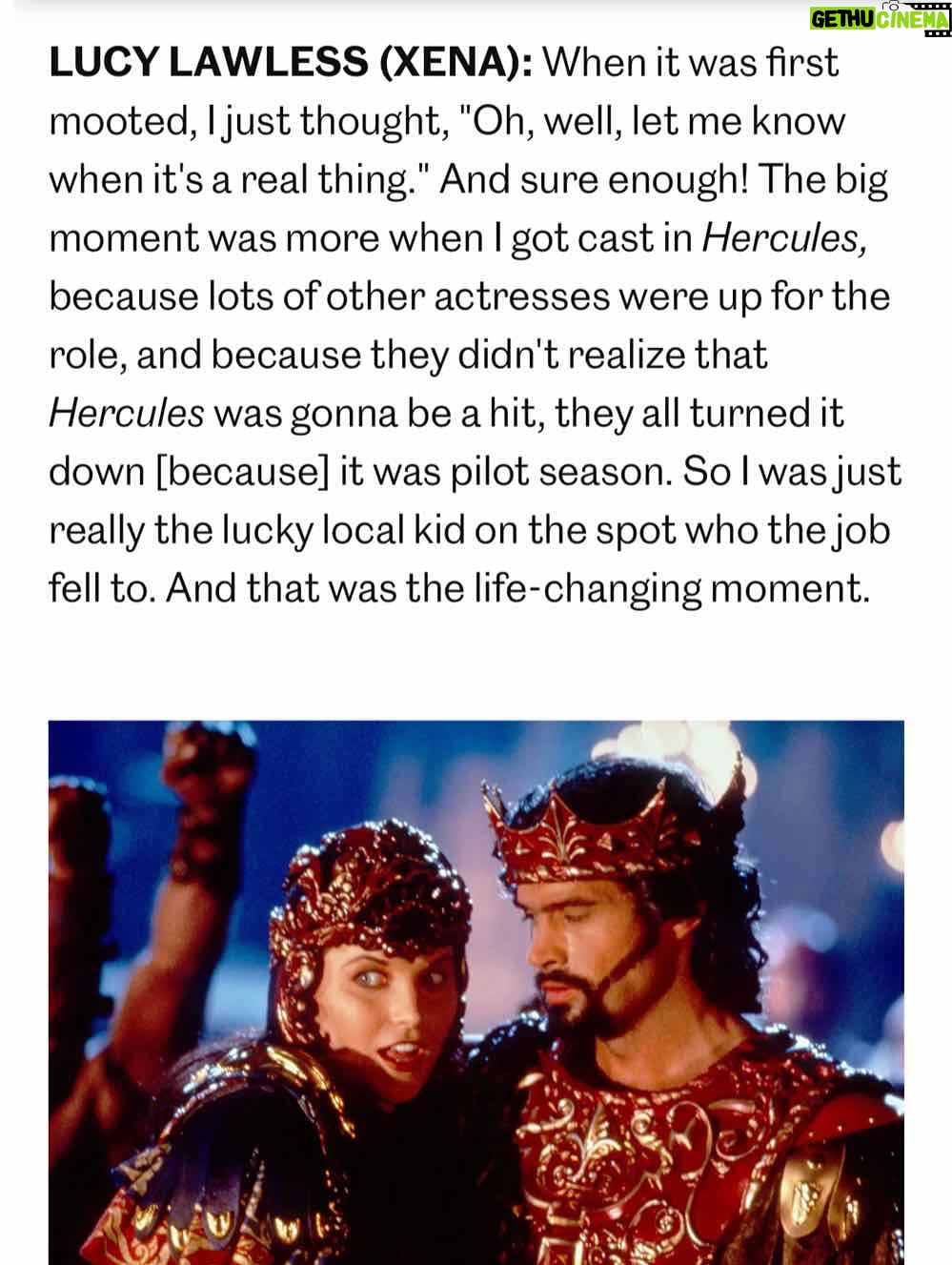 Lucy Lawless - 16.8K Likes - Wow! Thanks to @mekishana Pierre for this really cool new form of article. She’s cut it together like a documentary. Fantastic. I especially love the quotes from Bruce Campbell @shemp_malone #xena

link in bio to full article