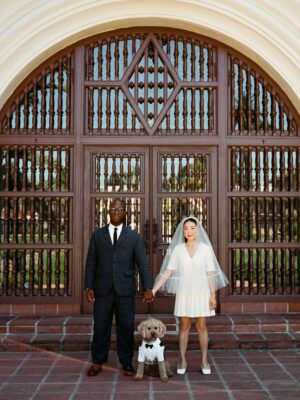 Lulu Wang Instagram - One year since we spontaneously eloped. We thought it was just a random Monday, but later, @tajpaxton GASPED at the timestamp on the first frame of her video when the ceremony began. She realized the divine timing because (of course) she had the super blue moon calendar saved on her phone. 💙🌑