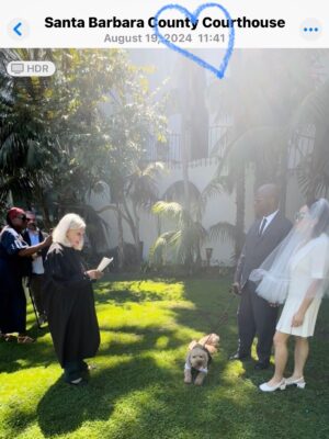 Lulu Wang Instagram - One year since we spontaneously eloped. We thought it was just a random Monday, but later, @tajpaxton GASPED at the timestamp on the first frame of her video when the ceremony began. She realized the divine timing because (of course) she had the super blue moon calendar saved on her phone. 💙🌑