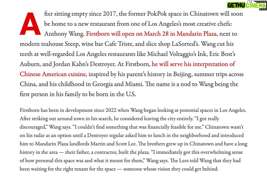 Lulu Wang - 1.8K Likes - After years of devouring Anthony’s food and watching him blossom, it’s so exciting to finally share his talents with the public. @firstborn.la is an extension of our home, our family and all the joy and love we have for our Los Angeles community. Firstborn is open now. Can’t wait to see y’all there! ♥️😋 Words: @rebeccaroland Images: @wonhophoto