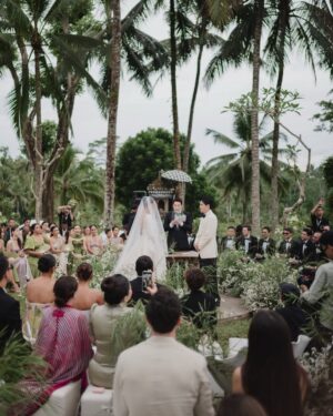 Luna Maya Instagram - In the garden of promises, we bloomed as one #ceremony #TheReception 🌸
📸: @derai.studio
Wedding Planner @paper_diamonds
Show Management @innazcommunique
Wedding venue @comoshambhalaestate
Decorator @tearosewedding
Sound & Lighting @focusproind
-
Principal Photographer & Videographer @derai.studio
Photographer & Videogarpher @iluminen
Photographer @bramsky.bramsky
Content Creation @by_avera @mv.behindthewed
-
Wedding cake @butter_bali
Stationery Designer & Illustrator @kurniawanhowijaya
Invitation printing @new.fanda.print
RSVP Management @undangin_com
-
Styled by: @astecat @bimopermadi
Asst Stylist: @lionardychoky
Ceremony Dress @yeftagunawan
Dinner dress @yeftagunawan
After party dress @jeffrytan
Luna’s Jewellry @bvlgari
Luna’s make-up @archangelachelsea
Luna’s hair @kieferlippens
Luna’s shoes @rococostore @christianlouboutin @jimmychoo
Maxime shoes @christianlouboutin
Maxime make up @ryanogilvy @rhaydavid
Maxime hair do @ranggayusuf
Maxime Jewelry @franknco_id
Groomsmen attire @wonghangtailor
Groomsmen Suit @samuelwongso
Groomsmen hair do @krisna_endi
Bridesmaids makeup @cokistrimirah @andychunmakeup @victoria_makeupatelier
Bridesmaid fabric by @the.designerworkshop
Bridesmaid hair do @krisna_endi @ine_hairdo_bali
Skincare prep set @hannaglow.official
Mineral water brides & grooms @jiwaterartesian
-
Entertainment
@luxevoirid
@orangeproductionasia
@phoneafriend.co
@rollportraits
@akustikaentertainment.id
#MOONtotheMAX #LUNAdicintaiMAXIMal
