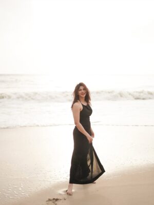 Madonna Sebastian Instagram - Outfit & Styling : @cafefashion_by_remya_nair 
📸: @yaami____
Makeup : @laxmi_saneesh
Location: Turtle Beach Resort Alleppey by ABAD  @abad.hotels