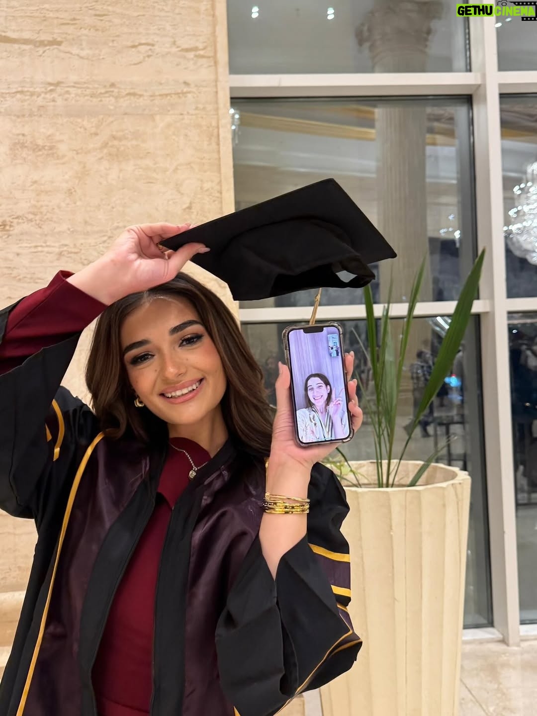 Malak Ahmed Zaher - 496K Likes - OUTTTTT and with honors babyyyy!!!!!! 🎓❤️‍🔥💫🌟✨

So grateful to have achieved this milestone alongside my baby sister 🤍✨ what a journey it’s been! 👩🏻‍🎓👭🌟 

Suit @byfarahbarbary 
Makeup @makeupby_mirnagirgiss 
Hair @ebram_girgs