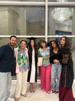 Malak Ahmed Zaher Instagram - OUTTTTT and with honors babyyyy!!!!!! 🎓❤️‍🔥💫🌟✨

So grateful to have achieved this milestone alongside my baby sister 🤍✨ what a journey it’s been! 👩🏻‍🎓👭🌟 

Suit @byfarahbarbary 
Makeup @makeupby_mirnagirgiss 
Hair @ebram_girgs