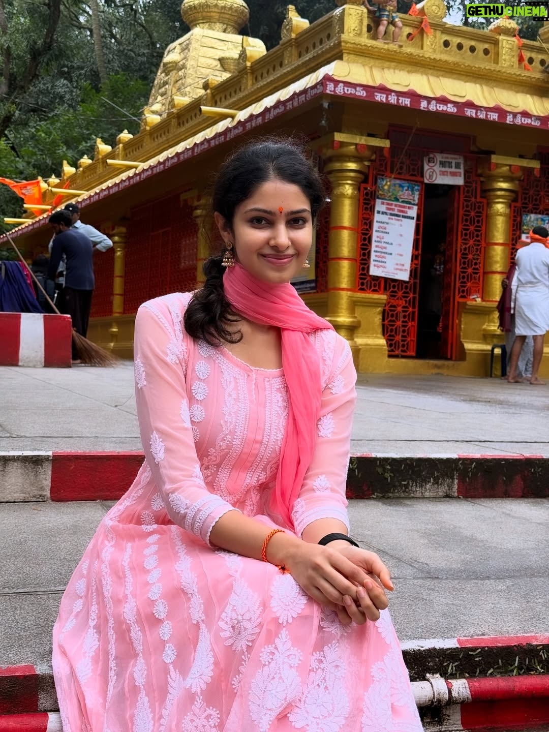 Manasa Varanasi - 43K Likes - First time climbing the hills to Tirumala - core memory for life 🌸 To every squirrel, monkey, small temple, fruit seller, sculpture and fellow pilgrim, I see you, I carry a piece of your grace with me 🤍

PC @anudeep_munna 

#gratitude #blessed 
#instagood #instamood 
#govinda #love