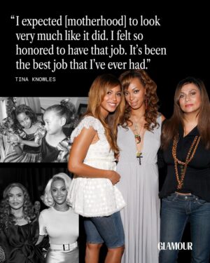 Mandy Teefey Instagram - Happy Mother's Day! This year, we're honoring our very own #GlamourWOTY—the moms. They raised the world's biggest superstars. Now, they're telling their own stories. At the link in bio, hear from Donna Kelce, Maggie Baird, Mandy Teefy, and Tina Knowles about their journey through motherhood. 

Photos: Danielle Levitt @daniellelevitt
Getty