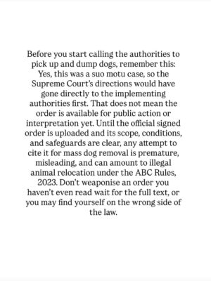 Mansha Bahl Instagram - SC order status : Pending !!!!!! Together we can m we will. Remember our fight for their RIGHTS is not over. It’s just begun 🫶🏽🫶🏽❤️❤️🙏🏽🙏🏽🙏🏽🙏🏽🙏🏽🙏🏽 #savestreetdogsofdelhi #savedelhistreetdogs #savestreetdogsofdelhi2025