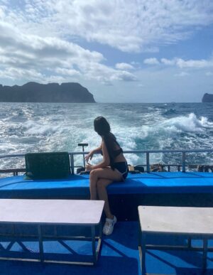 Mansi Bhanushali Instagram - Being surrounded by nothing but endless water and sky makes you see yourself differently. I felt so tiny and yet strangely infinite. It gave me a reminder to just exist, to notice life in a way I never do and now I can’t stop missing it. I keep replaying it in my head 🕊️🌊☀️🫶🏻🥹