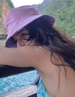 Mansi Bhanushali Instagram - Being surrounded by nothing but endless water and sky makes you see yourself differently. I felt so tiny and yet strangely infinite. It gave me a reminder to just exist, to notice life in a way I never do and now I can’t stop missing it. I keep replaying it in my head 🕊️🌊☀️🫶🏻🥹