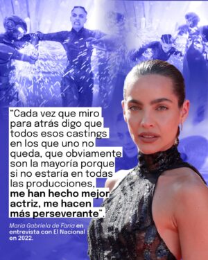 María Gabriela de Faría Instagram - María Gabriela de Faría (@thefaria) es de esos personajes de la cultura pop que parecen salidos de una película que mezcla acción, fantasía y romance. Tiene una alegría y una conexión con la naturaleza que demuestra cuando se acerca a una pequeña flor para olerla y a su vez es capaz de representar en pantalla a un atormentado demonio como Balban, en El exorcismo de Dios de Alejandro Hidalgo, o a una idealista villana como Angela Spica, en la Superman de James Gunn que parece ser su trampolín a una carrera estable en la gran industria del cine.
Un salto que no ha sido de la noche a la mañana. De Faría actúa desde muy pequeña, ha tenido altos y bajos, como le dijo a El Nacional en una entrevista en julio a propósito del estreno de Superman. “Yo soy actriz desde los 5 años, tengo 27 años de carrera. No es que no crea en mí. No es que no haya tomado los pasos para llegar acá”.
Pasearse por sus trabajos en la televisión nacional es encontrarse con una artista que siempre supo que quería ser actriz; sus primeros pasos en la interpretación —en telenovelas como Trapos íntimos o Ser bonita no basta, así como la teleserie infantil Túkiti, crecí de una— los dio cuando tenía menos de 15 años de edad. El gran golpe, el que la hizo famosa y un ícono en su época, llegó con Isabella “Isa” Pasquali en Isa TKM, telenovela juvenil de Nickelodeon que cuenta la historia de una carismática adolescente de Caracas que afronta desafíos típicos de su edad como el primer amor o los secretos familiares.
Hay que sentarse y escuchar temas de Isa TKM como “Ven a bailar”, el más popular, o “Debía ser amor”, repletos de aquella estética colorida y romántica de la primera década del siglo XXI, para ver todo lo que ha evolucionado María Gabriela de Faría.
Porque si bien fue una gran oportunidad estar en la producción de Nickelodeon, su carrera pudo correr el riesgo de quedarse encasillada en el epíteto de ícono juvenil. No fue así.
De su talento hablan en este perfil de El Nacional conocedores del sector como Alejandro Hidalgo, quien la consideró una de las actrices más formidables del país, Alejandro Bellame, Eloísa Maturén y Pablo Blanco.
✍🏻@IsaacGMendoza
🖌️ @orianamileima