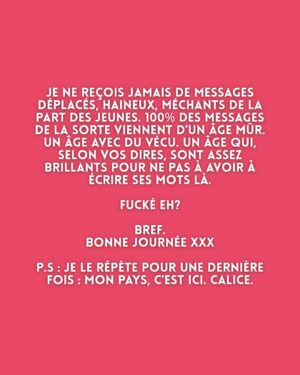 Mariana Mazza Instagram - Bref.
Bonne journée xxx et merci à @alex_barrette  et @genevievehd  d’en avoir parlé ce matin à la radio, vous m’avez inspiré ce statut !