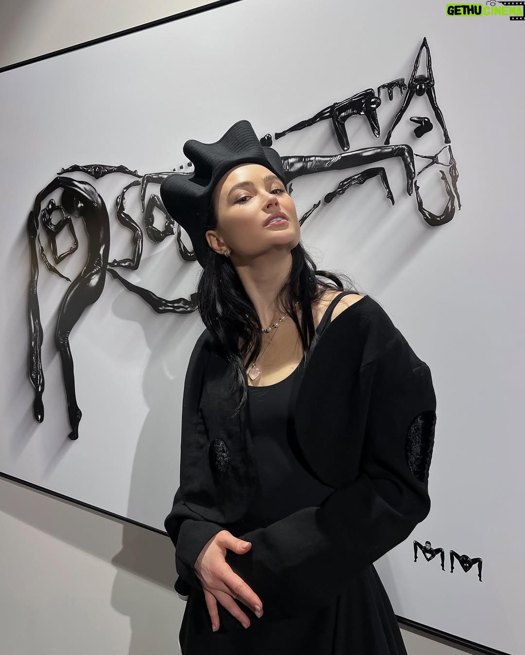 Marina Mazepa - 3.7K Likes - I’m thrilled to reveal!-> READ. SWIPE. LIKE. SHARE❤️
I spent the last month in Kyiv, witnessing everything firsthand. I used my art and talent to support my country, turning creativity into action!

I am one of the creators of this charity event, raising funds for an M113 armored personnel carrier for the @ab3.army —a crucial vehicle that helps transport troops safely on the battlefield, providing protection and mobility in combat zones.

For this event, I created a solo performance in collaboration with one of Ukraine’s most renowned artists, Anatoliy Kryvolap. @anatolykryvolap I embodied the ‘SOUL’ of one of his most famous paintings, ‘Night Horse,’ symbolizing Ukraine’s unbreakable spirit and resilience. And turned that into my own masterpiece ‘House Soul’ made out of my Body Alphabet.(Living Letters)

Using my Living Letters I created a special emblem for the 3rd Assault Brigade—piecing together their chevron from my body. This masterpiece, personally signed by Andriy Beletsky and myself, was auctioned for 1,000€. (Video 5)

Three of my paintings were sold, including ‘Soul Horse’, which was auctioned for 20,000€, raising crucial funds the ‘Iron Horse’ M113, for 3d Assault Brigade. 

I’m beyond grateful to everyone who made this project possible! Huge thanks to the @art_ua_gallery , @alex.rmnk @nataliia_zabolotna8888 and @pandora_studio for bringing this vision to life. A special thank you to my teacher and mentor @sansanichsay , who guided and helped me shape this performance. 
Your support, creativity, and dedication made this moment unforgettable.
.
The mission continues—JOIN THE AUCTION! Any of my artworks are opened for sale 25% of the proceeds will go to Ukraine!
.
The Hat and the Outfit by @vozianov.design