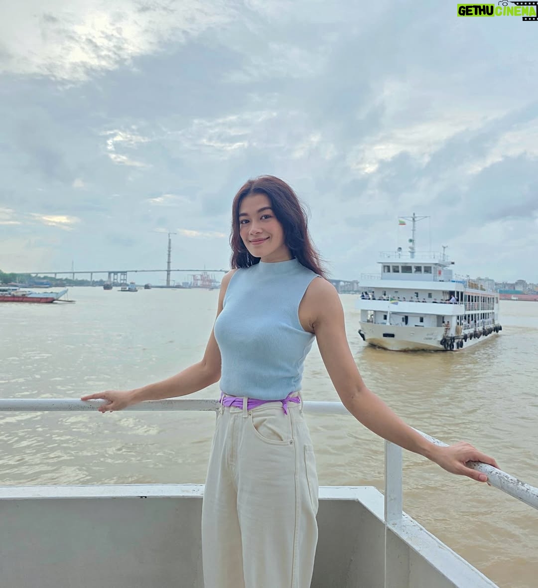 May Toe Khine - 2.7K Likes - An evening at the other side of yangon. 🩵☁️🛶🌉

#MayToeKhine