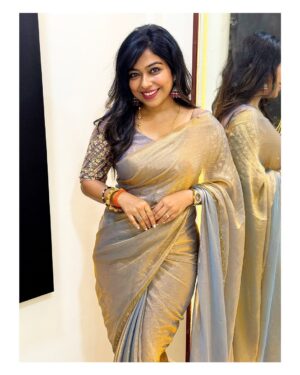 Meghashree Instagram - 🧿🌸🧿
.
Blouse designer: @kalasa_by_shilpa 
Sarees: @devakinandan_collections
