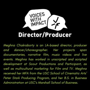 Meghna Chakraborty Instagram - UNFOLDING: A documentary redefining survivor stories 

🎥Meet the filmmakers: 
• Meghna Chakraborty: Director/Producer and choreographer creating impactful stories across media. 
• Iris Kim: Director/Producer and reporter shedding light on Asian American culture and identity. 
• Priscilla Jayne: Producer with a passion for powerful storytelling and advocacy. 

💬 Swipe through the slides, stay tuned for more updates on this transformative project, and join us in amplifying voices that matter. 

#VWI #VoicesWithImpact #FilmFestival #MentalHealthAwarness