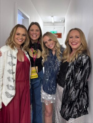 Mia Freedman Instagram - For the last two years, @joeythelabel has dressed us for the @mamamiaoutloud live shows. 
This has meant that @wainwrightholly @jessiestephens90 and I have not had to think about our clothes for a second because we always feel so special and comfortable in our Joey outfits. They just look so good. And she designs for real women’s bodies. 
@joeythelabel is a small, independent Australian business founded by Jo Trotter who is doing it tough after the sudden loss of her sister and has had to take some time from her business. 
As any business owner knows, this is perilous because you don’t get any kind of leave or holidays - the buck stops wtrh you.
So to keep her beloved business afloat Jo is having a big sale. So if you’ve ever thought about buying something from her, now is the time.
I’ve been collecting @joeythelabel pieces for years - and I am proud to own many of her iconic designs. She brings such sparkle and joy to her clothes, I feel so fantastic  every time I put on something Jo has designed. She somehow manages to make classic pieces that are also just so fun and unlike what everyone else does. 
If you can, please support her - and all small businesses founded and run by women - whenever you can. It makes all the difference in the world…. ❤️❤️❤️❤️