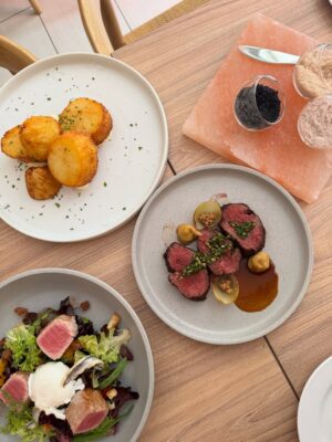 Michelle Mosalakae Instagram - Discovered this stunning culinary gem in Houghton, Johannesburg, and I’m blown away! 😍 Their Seared Angus Fillet was absolute perfection🤌🏼
But what truly makes this place special is the story behind it. The Salt Road celebrates the heritage and artistry of salt from around the world including Baleni salt, which has been hand-harvested for centuries by Tsonga women in Limpopo. 🌿✨
This isn’t just dining…it’s storytelling on a plate. Highly recommend! ✨ @thesaltroad_houghton