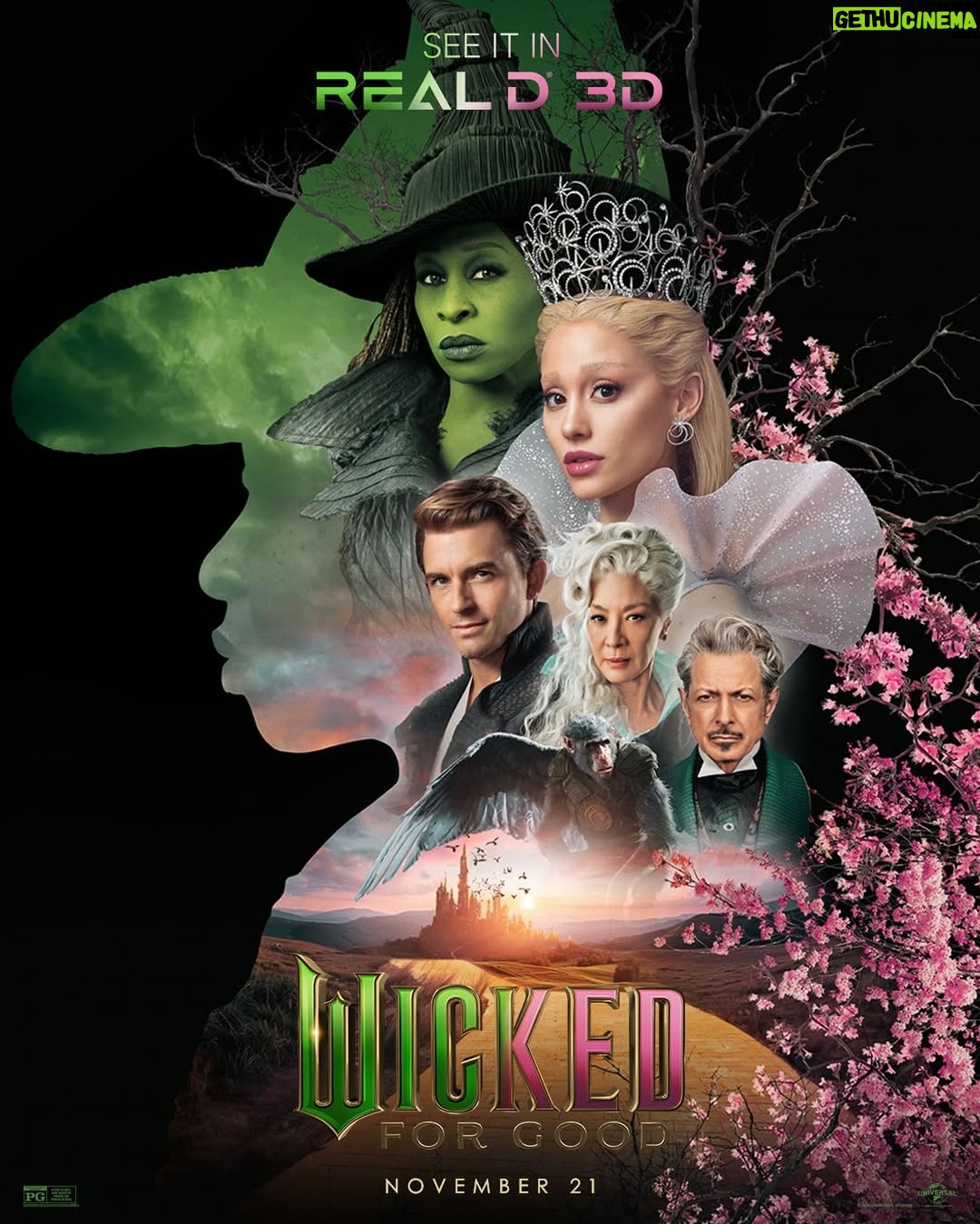 Michelle Yeoh - 301K Likes - Thank goodness! Next month, immerse yourself in the magic of Wicked: For Good in RealD 3D. 
Tickets on sale tomorrow!