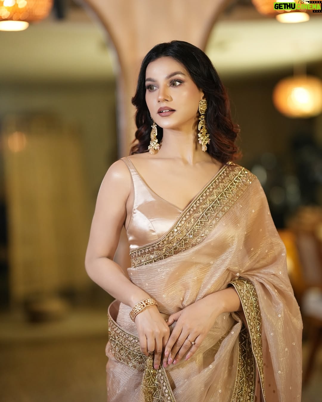 Mim Mantasha - 7.8K Likes - 🥂
Saree & Earrings from @meherofficials 
Makeover @elegant_makeover 
PC: @ariyan_rafi_arg