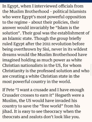 Mona Eltahawy Instagram - My new oped.
I moved to the United States from Egypt in 2000 and I have spent the past 25 years watching the US turn into Egypt
But no one is under any illusion that Egypt's dictator was freely and fairly elected. 77 million people freely and fairly elected Trump.
For as long as I could read newspapers, Iāve heard that Arabs love strongmen dictators: from Hosni Mubarak to Saddam Hussein to Muammar Gaddaf. None of them freely or fairly elected. 77 million people in the U.S. freely and fairly ejected Donald Trump. Who loves the strongman dictator?