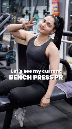 Monika Dalal Instagram - Current Bench Press Pr 😁✌🏻
Current body weight -59kg

#gym #benchpress #benchpresspr #pr #prvideo #gymrat #gymreels #strength #strenghttraining #girlwholifts #femalepowerlifting #royalchallengersbangalore #viratkohli #mondaymotivation