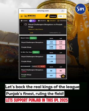 Monika Kushwah Instagram - We support Punjab – the warriors of the pitch! 🔴💥
Every boundary, every catch, every win – it’s Punjab pride in action! 👑🏏
We support Punjab on Winzing!
#PunjabKings #PlayBold #KingsOnFire #wesupportPunjabonwinzing
#fashionista_monika