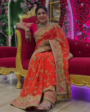 Monika Sharma Instagram - Wrapped in elegance ❤️
@monikasharma_official 

#monikasharmaofficial #monikasharma #post #pictures #party #photos #saree #trend #tradition #instagram #threads #x #facebook #photostyle
