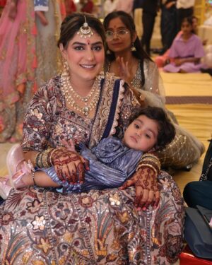 Monika Sharma Instagram - Happy 1st birthday to our little miracle #Geet 
#MonikaSharma #Instareels ##reels #Birthdayphoto