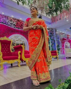 Monika Sharma Instagram - Wrapped in elegance ❤️
@monikasharma_official 

#monikasharmaofficial #monikasharma #post #pictures #party #photos #saree #trend #tradition #instagram #threads #x #facebook #photostyle