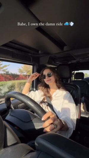 Mousha Khatri Instagram - 😎🚙💨
#maincharacterenergy #ownthevibe #notyourpassengerprincess #thar #drivemood #bossbabe