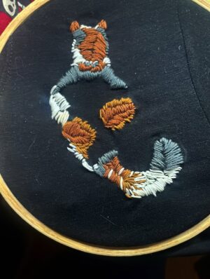 Mukta Barve Instagram - Love of my life ZENDU.
Embroidered by me 😻

#zendu #DIY #cats_of_instagram #love #catlover #catlove #embroidery #madewithlove #mycat #turkishvancat #calico #handmade