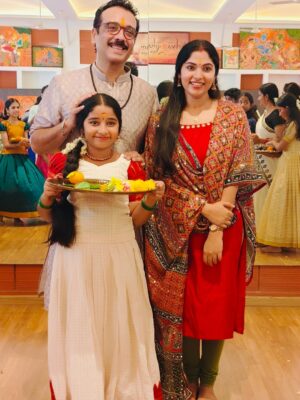 Muktha Instagram - Sree Gurubyo Namah 🙏✨
On this auspicious day of Vijaya Dashami 2025 we had puja and prayers in our class @_nrithyagruham_ and received the blessings of my Guru Vineeth Sir 🙏🏻 @vineeth_actor and all our teachers. 🙏✨

Wishing all students who begin their learning journey today the strength, passion, and dedication to achieve great success in the years ahead. 🌼📚