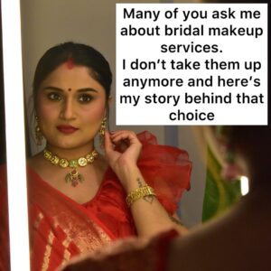 Mukul Richards Instagram - Here’s a little get to know me 💙
Many of you ask me about bridal makeup services, and why I don’t take them up anymore.
This carousel is a piece of my journey 💕 the choices I’ve made for my peace, dignity, and lifestyle.
Grateful for everyone who’s been part of it