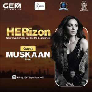Muskaan Instagram - A voice that touches hearts, with melodies that inspire 🎶
We’re so excited to welcome Muskaan, a soulful singer, to HERizon 2025 💫
📅 Friday, 26th September 2025 | ⏰ 11 AM

Because every horizon shines brighter with women who dream and dare 🤍

#sydenhamcollege #alumnicell #herizon #womenempowerment #womenleadership #community 

[Sydenham College, Alumni Cell, HERizon, Women Empowerment]