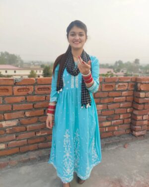 Muskan Thakur Instagram - 🤍💙🤍
#ootd #punjabi #himachali #suit #girl