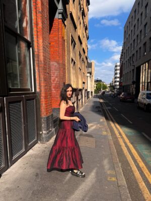 Namita Dubey Instagram - Is memory even perishable anymore, with the ceaseless presence of our photographs? 👾👾 

Thank you @pastmodrn for the dress 🍒💌🍒