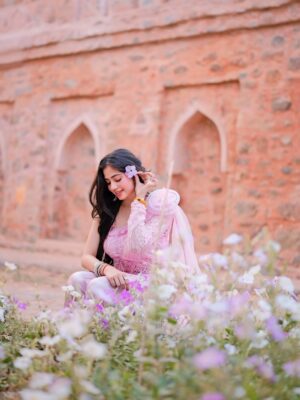 Nancy Arora Instagram - When God sends a replacement, you forget everyone who left…🤍🪬

Outfit by @ethnicwearby_meet 🌸

.
.
.

#trendingnow #explorepage #instadaily #dailypost #inancyarora #fashionblogger #likesforlike #fashionmodel #dailypost #lifestyle  #foryou #traditional #look