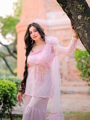 Nancy Arora Instagram - When God sends a replacement, you forget everyone who left…🤍🪬

Outfit by @ethnicwearby_meet 🌸

.
.
.

#trendingnow #explorepage #instadaily #dailypost #inancyarora #fashionblogger #likesforlike #fashionmodel #dailypost #lifestyle  #foryou #traditional #look