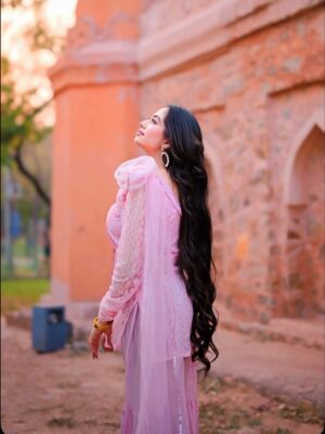 Nancy Arora Instagram - When God sends a replacement, you forget everyone who left…🤍🪬

Outfit by @ethnicwearby_meet 🌸

.
.
.

#trendingnow #explorepage #instadaily #dailypost #inancyarora #fashionblogger #likesforlike #fashionmodel #dailypost #lifestyle  #foryou #traditional #look