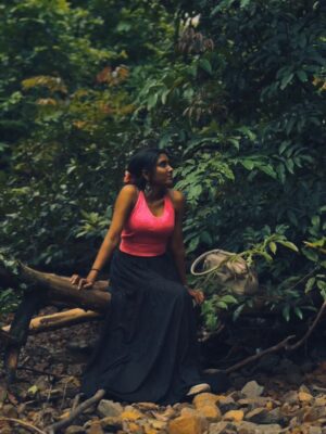 Nandini Padmukh Instagram - In the lap of nature, wrapped in culture 🌸

#trending #rhythmic__girl #love #nature #nandinipadmukh #tredingreels #treditionalwear❤️ #foryou #foryoupage