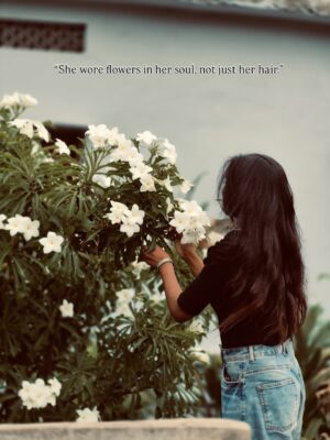 Nandini Padmukh Instagram - “She wore flowers in her soul, not just her hair.”✨