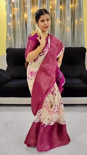Nanditha Jennifer Instagram - Viral Vayyari ππ»β₯οΈ
.
.
Blouse stitched by : @mathiveni
Jewel set by : @natchatra_collections
.
.
#reels #viral #instagram #instadaily #instagood #viralreels #smile #dance #trend #trendingsong #beautiful #saree #love #reelsinstagram #cute #actress #jenniferr252reels #cinema #telugu #vibes #likes4likes
#gratitude #thankyou #jesus #sareelove