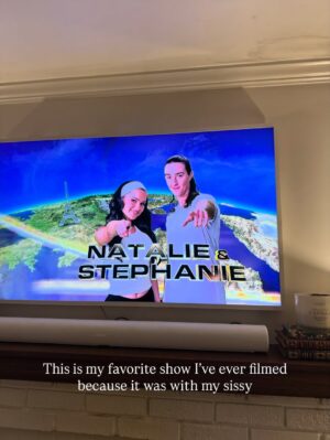 Natalie Negrotti Instagram - Dreams do come true! Honored to be competing with my sister as my teammate on the Amazing Race season 38. This is the coolest and most proud moment of my entire life so far!!!! SOOO GRATEFUL my heart is full 🤗 We flew to LA and had the best time ever at our Premier Party I LOVE U SISSY @stephanienegrotti and thank you to everyone who showed up we loved meeting you all 🖤 1st leg is complete see you all Wednesday for episode 2! Thank you to @sherrihill for dressing me I felt like a princess! 📸: @taylor.mcwhorter #theamazingrace #tar #tar38