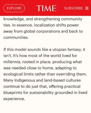 Nathalie Kelley Instagram - Our piece for @time is out! It’s about why real climate action means going beyond surface solutions - and tackling the system at the root of the crisis. Local, community-led responses offer a way forward (link to the full story up top).
This collaboration has been 30 years in the making. Grateful to have begun, and full of ideas for what’s next.
Fittingly, World Localisation Day is coming up on June 21, spotlightly local community-based solutions already transforming lives around the world. Get involved @localfutures_ 🌱