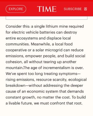 Nathalie Kelley Instagram - Our piece for @time is out! It’s about why real climate action means going beyond surface solutions - and tackling the system at the root of the crisis. Local, community-led responses offer a way forward (link to the full story up top).
This collaboration has been 30 years in the making. Grateful to have begun, and full of ideas for what’s next.
Fittingly, World Localisation Day is coming up on June 21, spotlightly local community-based solutions already transforming lives around the world. Get involved @localfutures_ 🌱