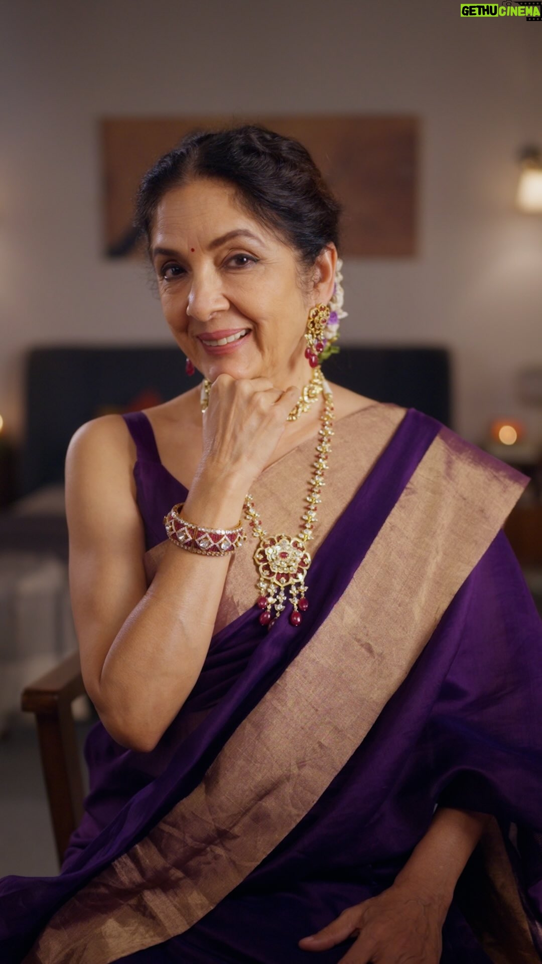 Neena Gupta - 28.6K Likes - Iss Diwali, mein apne khud ki chamak pe focus kar rahi hoon @indriyajewels ke saath.

That’s why I adorned myself in their new festive collection, Alka, where every intricately crafted design radiates timeless elegance and endless love that makes my heart sing, Dil Abhi Bhara Nahin...

✨Festive offers✨

🪔Enjoy up to 35% off on gold and diamond jewellery value*
🪔Double Gold Rate Protection - Pay 20% advance and lock your gold rate. If the price rises, pay the locked rate, if it reduces pay the lower rate.
🪔0% deduction on old gold exchange.

Limited period offer. T&C apply*

#AlkaByIndriya #IndriyaJewellery #AdityaBirlaJewellery