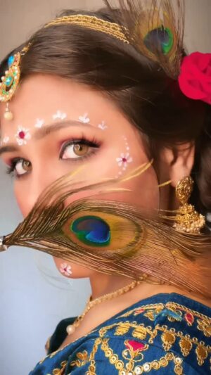 Neha Rana Instagram - Wo radha hai ✨🦚
.
.
#radha #krishna #janmastami #explore #trending #reelitfeelit #explorepage #trend #love #prem #janmashtamispecial #janmastami