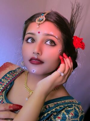 Neha Rana Instagram - Hooo pranpriya ✨🦚
.
.
#radha #getup #radhakrishn #picoftheday #picture #insta #photo #viral #radhaashtami #explore #fyp